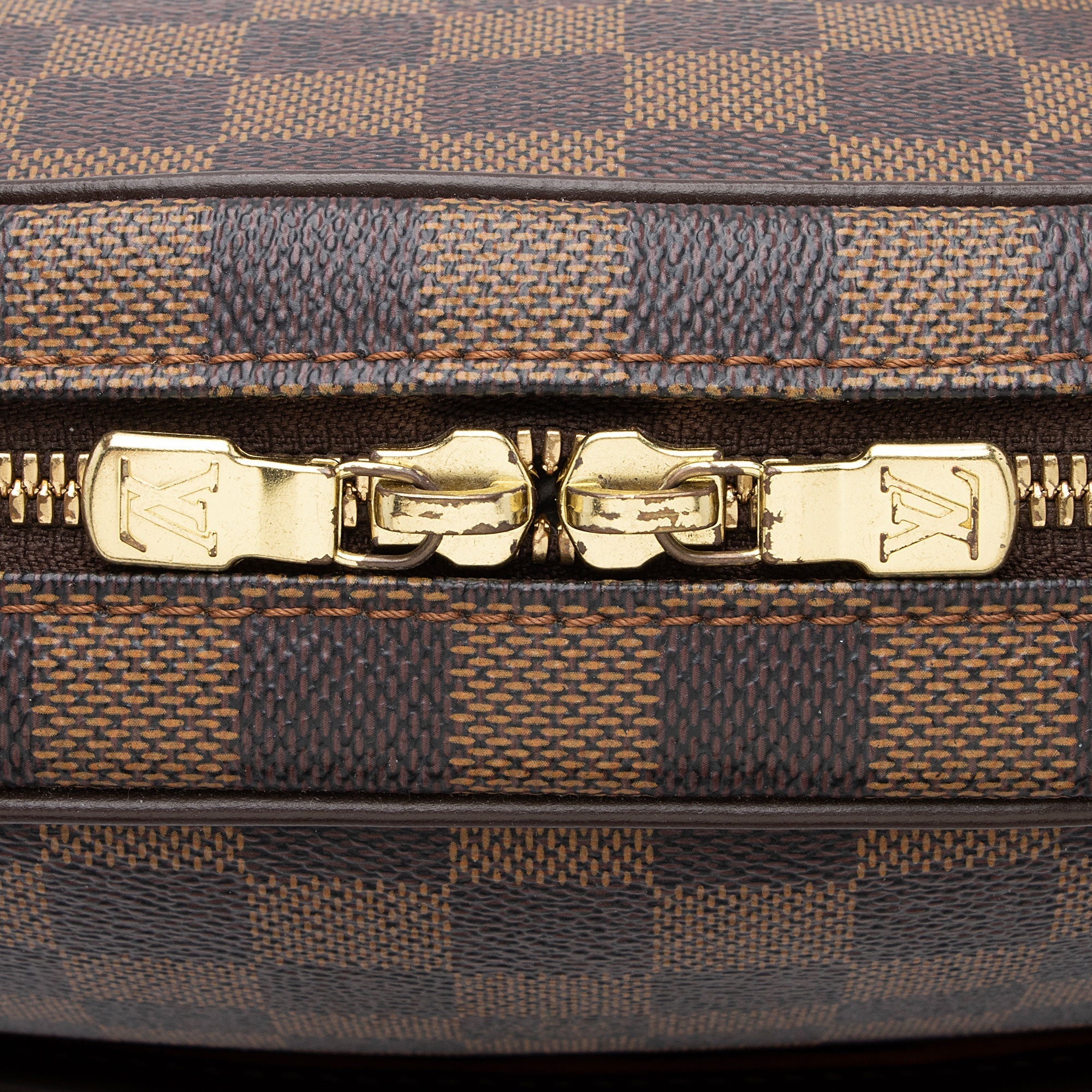 Louis Vuitton Vintage Damier Ebene Ipanema GM Shoulder Bag (SHF-eahSM4) - Image 8