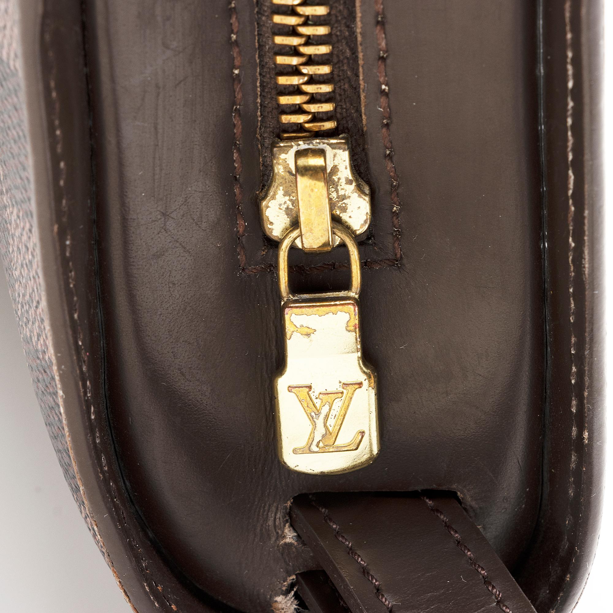 Louis Vuitton Vintage Damier Ebene Saint Louis Wristlet Clutch (SHF-22250) - Image 7