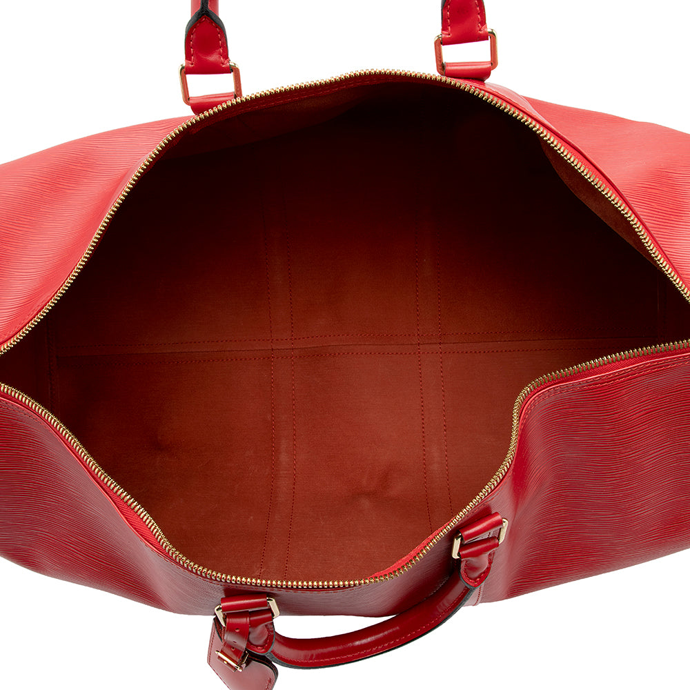 Louis Vuitton Vintage Epi Leather Keepall 55 Duffel Bag (SHF-21452) - Image 5