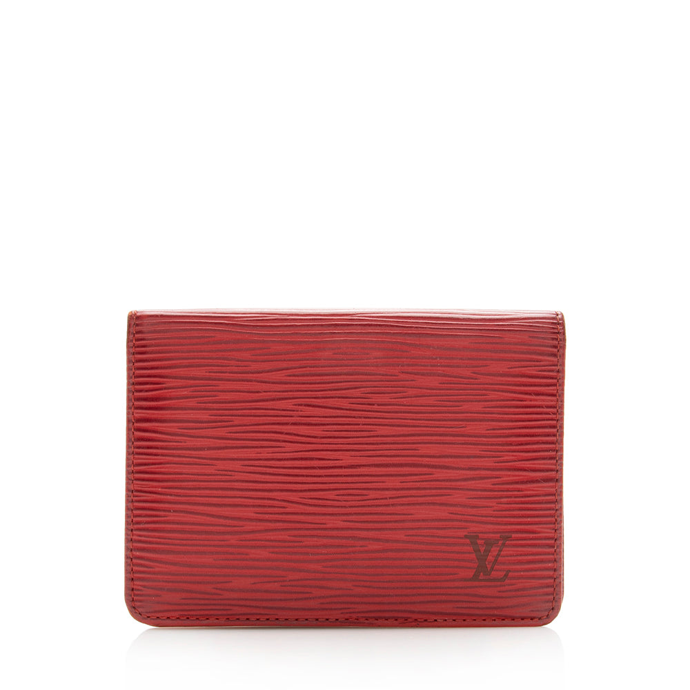 Louis Vuitton Vintage Epi Leather Two Card Holder Wallet (SHF-16759) - Image 11