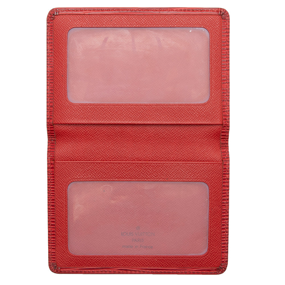 Louis Vuitton Vintage Epi Leather Two Card Holder Wallet (SHF-16759) - Image 4