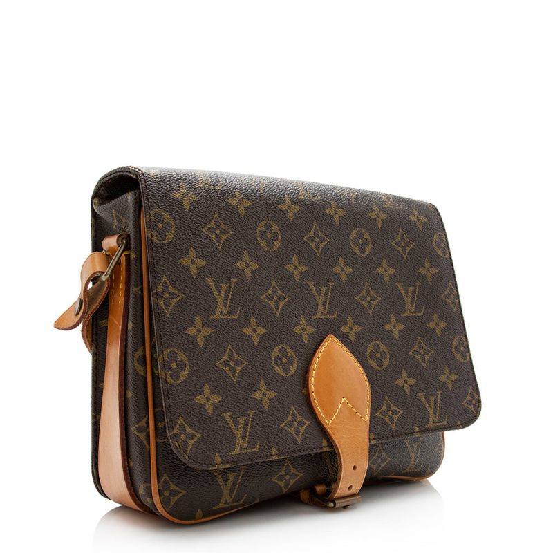 Louis Vuitton Vintage Monogram Canvas Cartouchiere GM Shoulder Bag (SHF-21275)