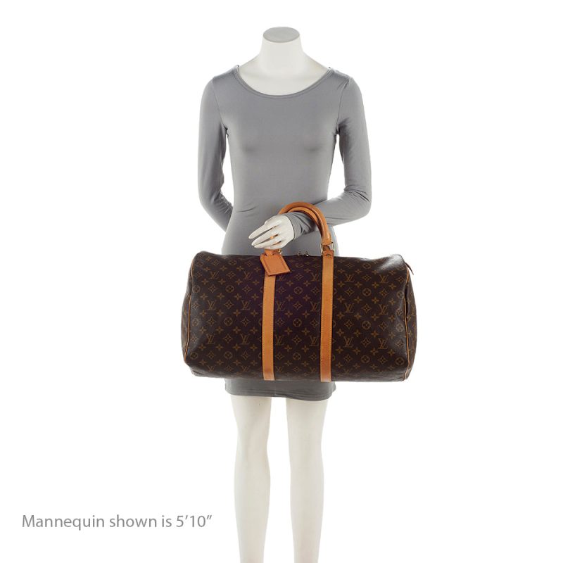 Louis Vuitton Vintage Monogram Canvas Keepall 50 Duffel Bag (SHF-21494) - Image 4