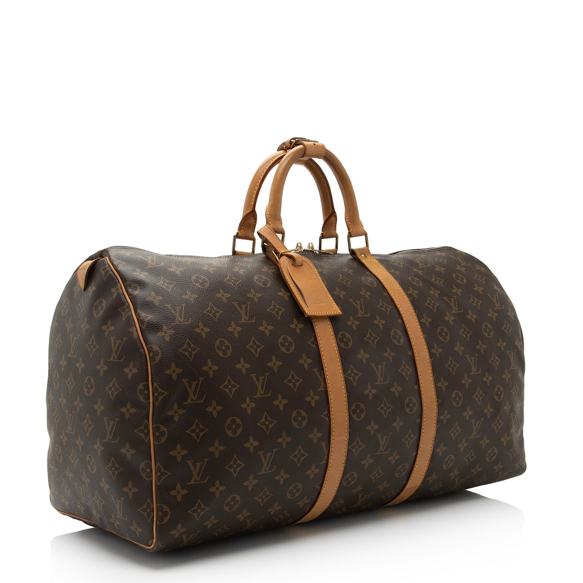 Louis Vuitton Vintage Monogram Canvas Keepall 55 Duffle Bag (SHF-s4h4Kj)