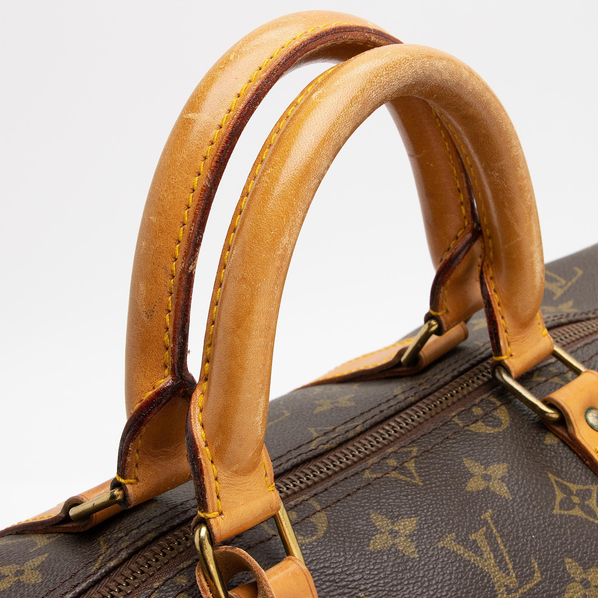 Louis Vuitton Vintage Monogram Canvas Keepall 55 Duffle Bag (SHF-YIKVeb) - Image 16