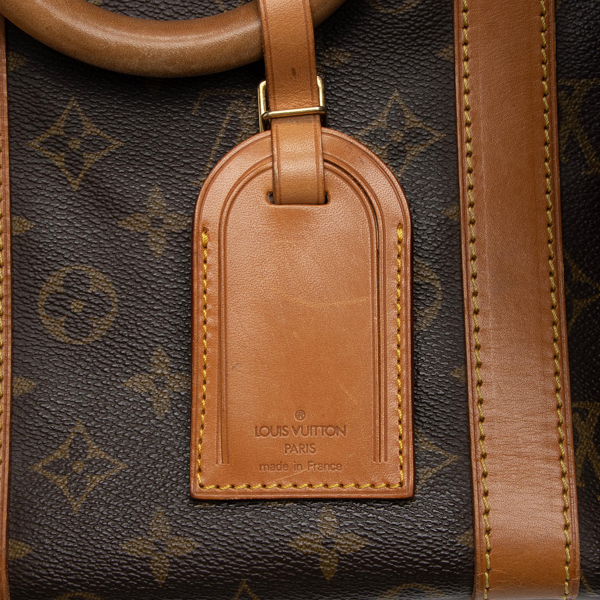 Louis Vuitton Vintage Monogram Canvas Keepall 55 Duffle Bag (SHF-7T21wA) - Image 9