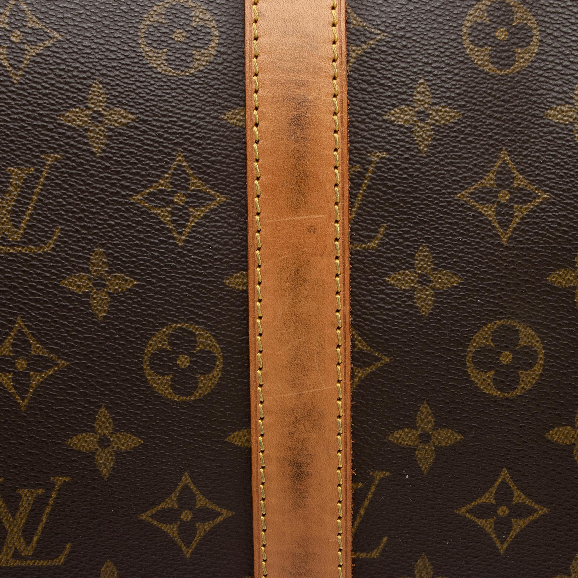 Louis Vuitton Vintage Monogram Canvas Keepall 55 Duffle Bag (SHF-7T21wA) - Image 16