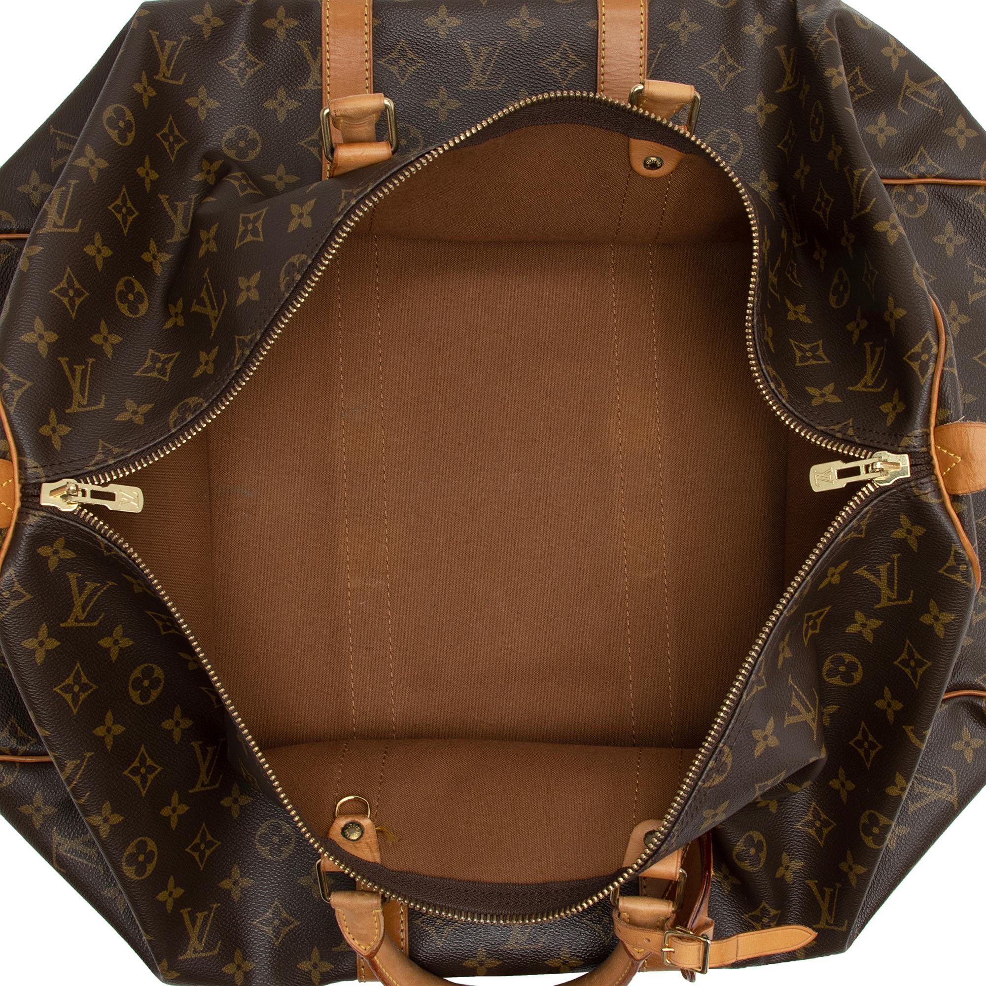 Louis Vuitton Vintage Monogram Canvas Keepall 55 Duffle Bag (SHF-7T21wA) - Image 6