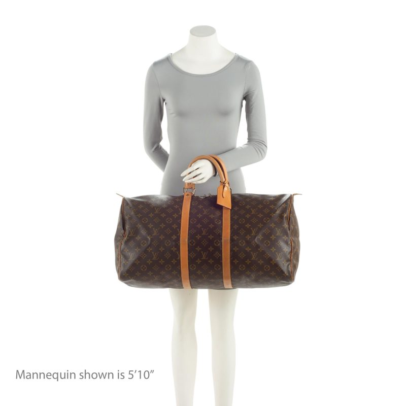 Louis Vuitton Vintage Monogram Canvas Keepall 55 Duffle Bag (SHF-7T21wA) - Image 4