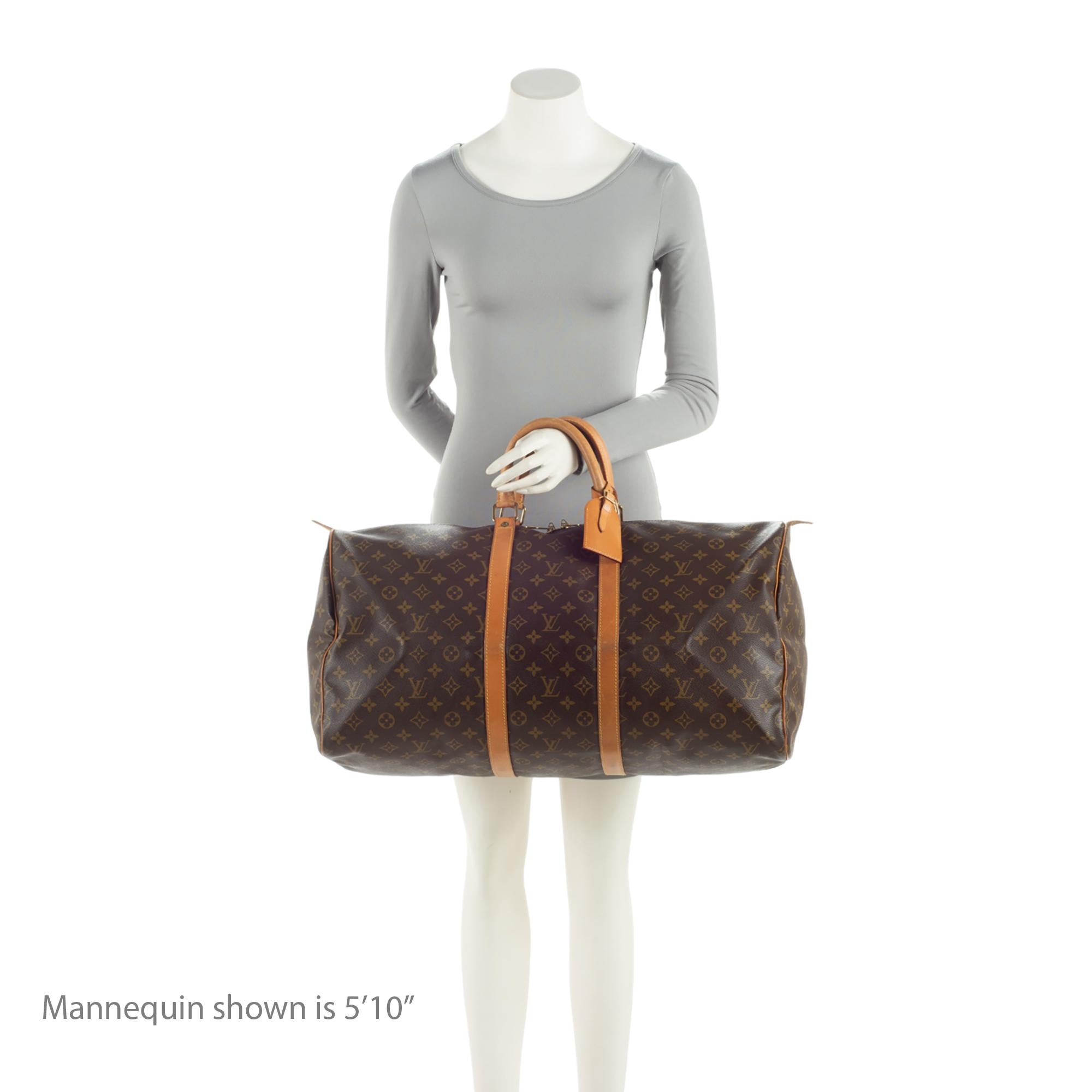 Louis Vuitton Vintage Monogram Canvas Keepall 55 Duffle Bag (SHF-7T21wA) - Image 4