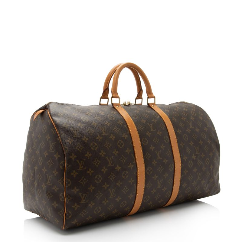 Louis Vuitton Vintage Monogram Canvas Keepall 55 Duffle Bag (SHF-xIA279)