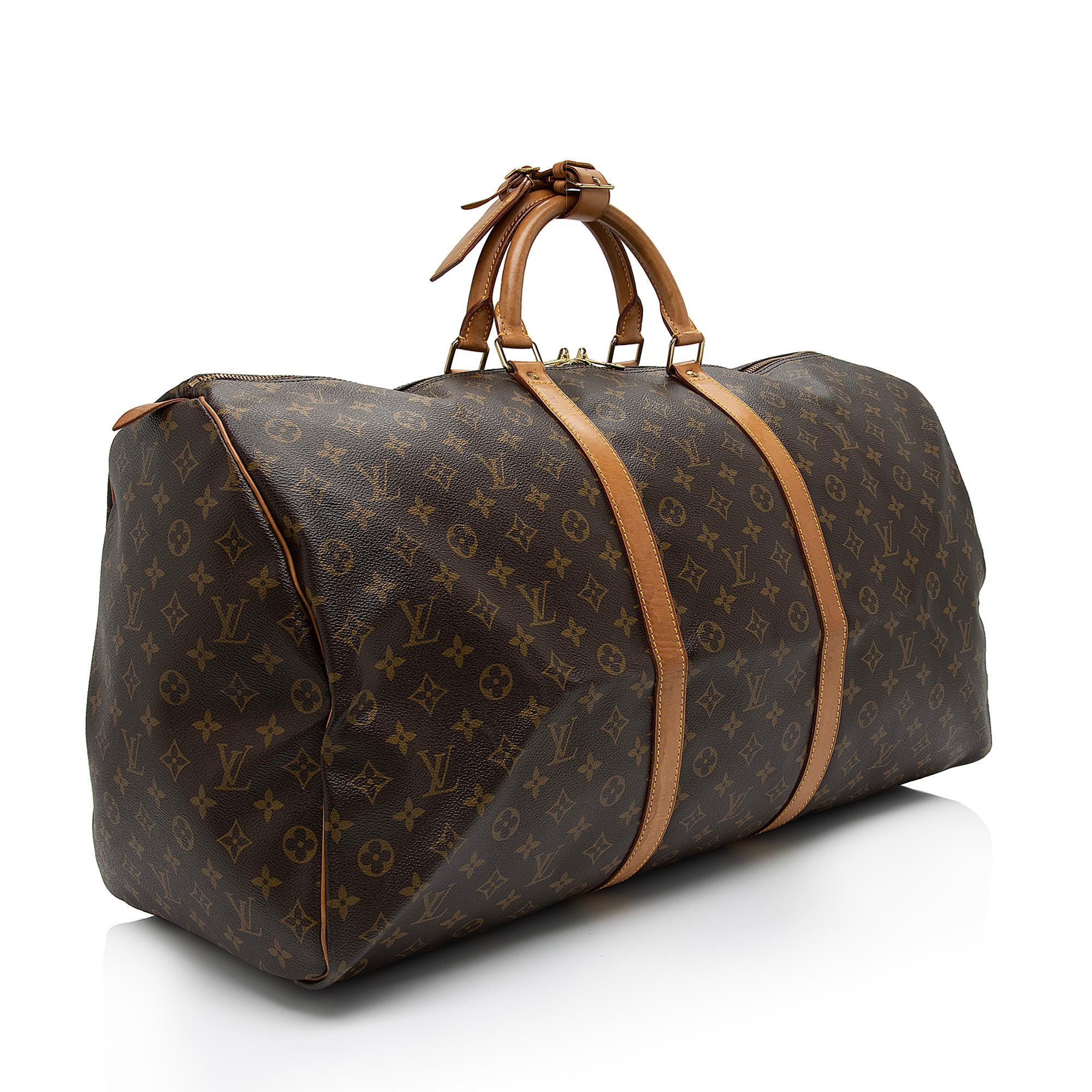 Louis Vuitton Vintage Monogram Canvas Keepall 60 Duffle Bag (SHF-A1tiFm)
