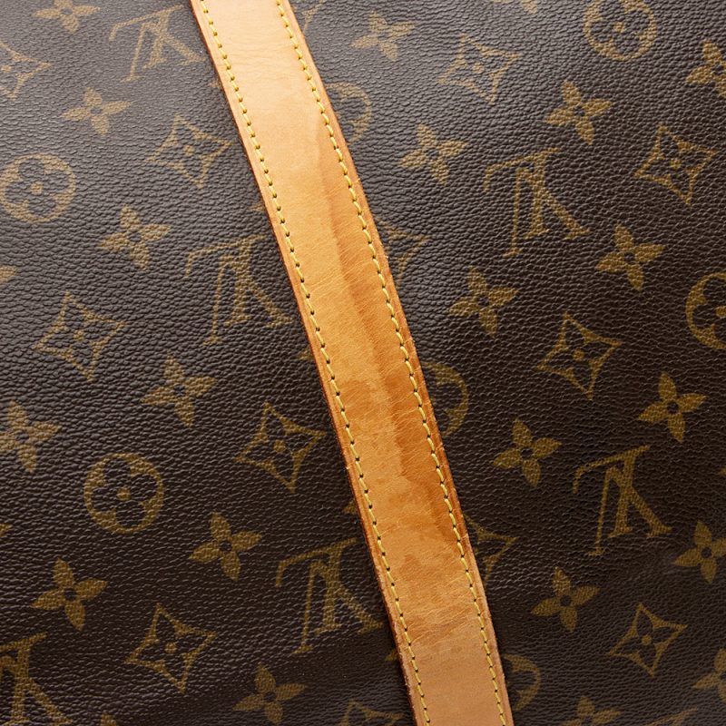 Louis Vuitton Vintage Monogram Canvas Keepall Bandouliere 50 Duffel Bag (SHF-20790) - Image 9