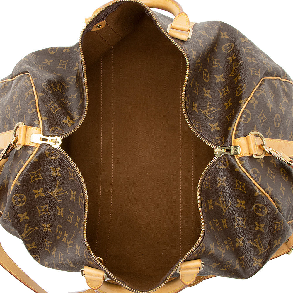 Louis Vuitton Vintage Monogram Canvas Keepall Bandouliere 50 Duffel Bag (SHF-20790) - Image 6