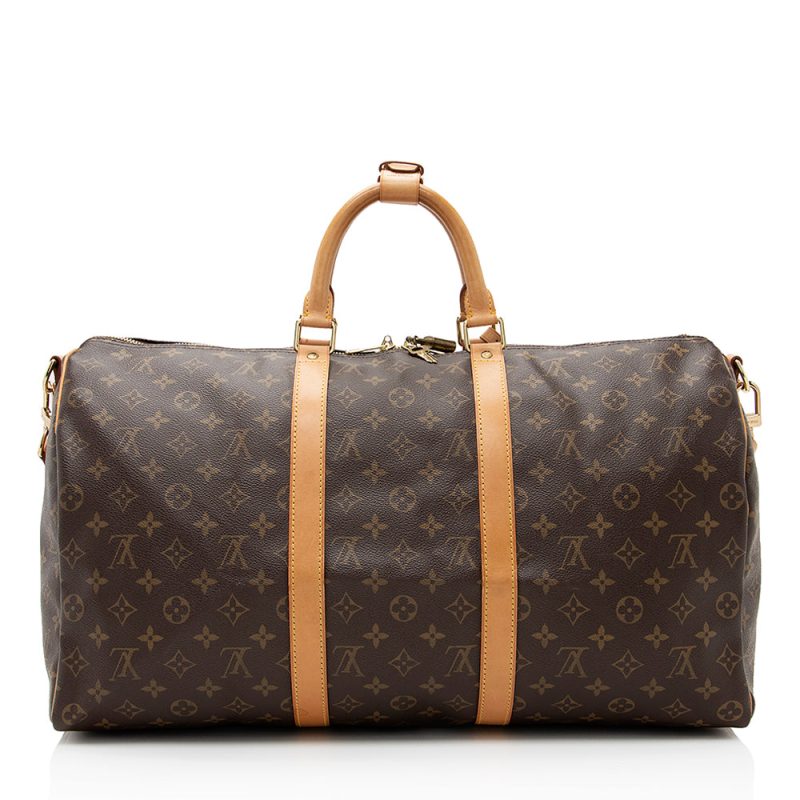 Louis Vuitton Vintage Monogram Canvas Keepall Bandouliere 50 Duffel Bag (SHF-21454) - Image 2
