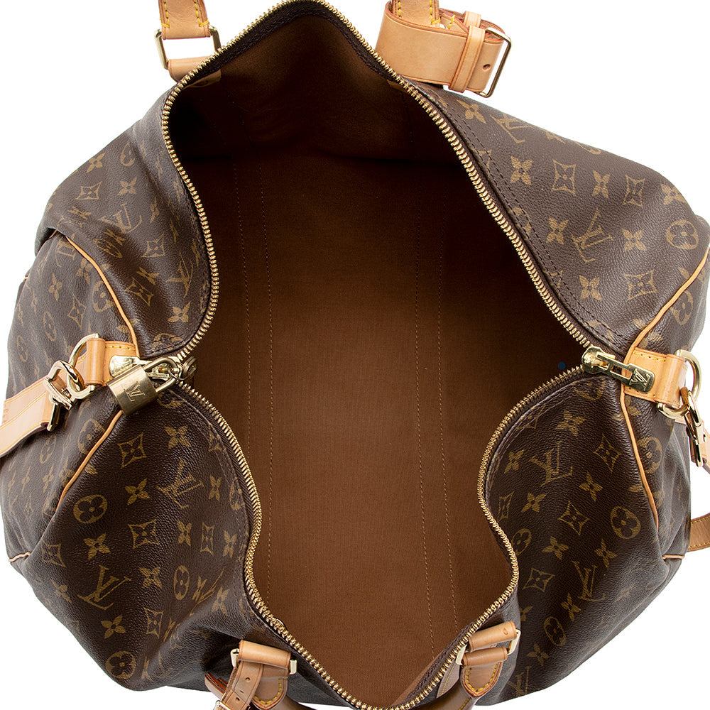 Louis Vuitton Vintage Monogram Canvas Keepall Bandouliere 50 Duffel Bag (SHF-21454) - Image 5