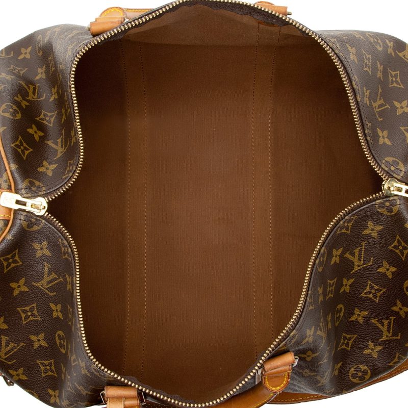 Louis Vuitton Vintage Monogram Canvas Keepall Bandouliere 50 Duffel Bag (SHF-22254) - Image 6