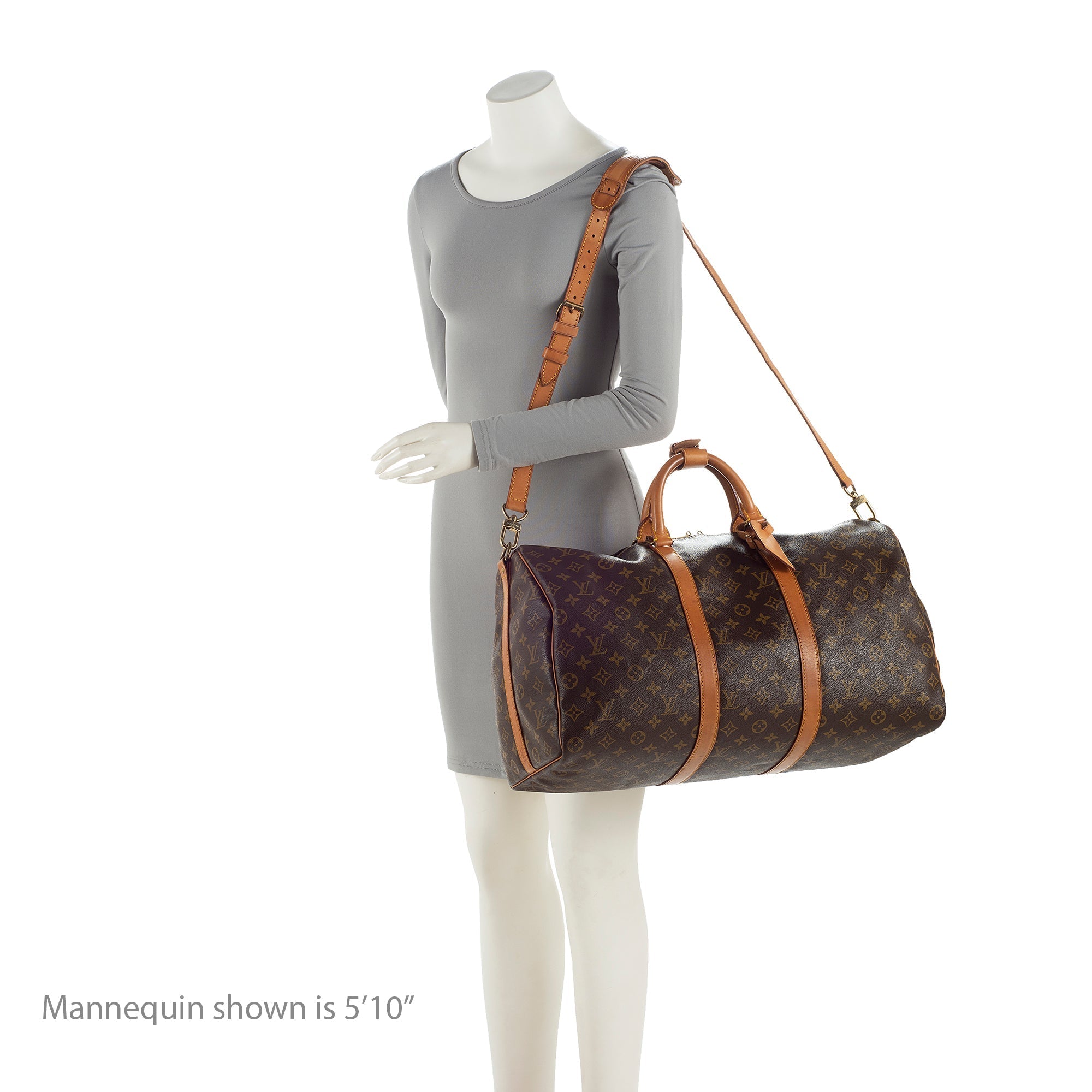 Louis Vuitton Vintage Monogram Canvas Keepall Bandouliere 50 Duffel Bag (SHF-22254) - Image 4