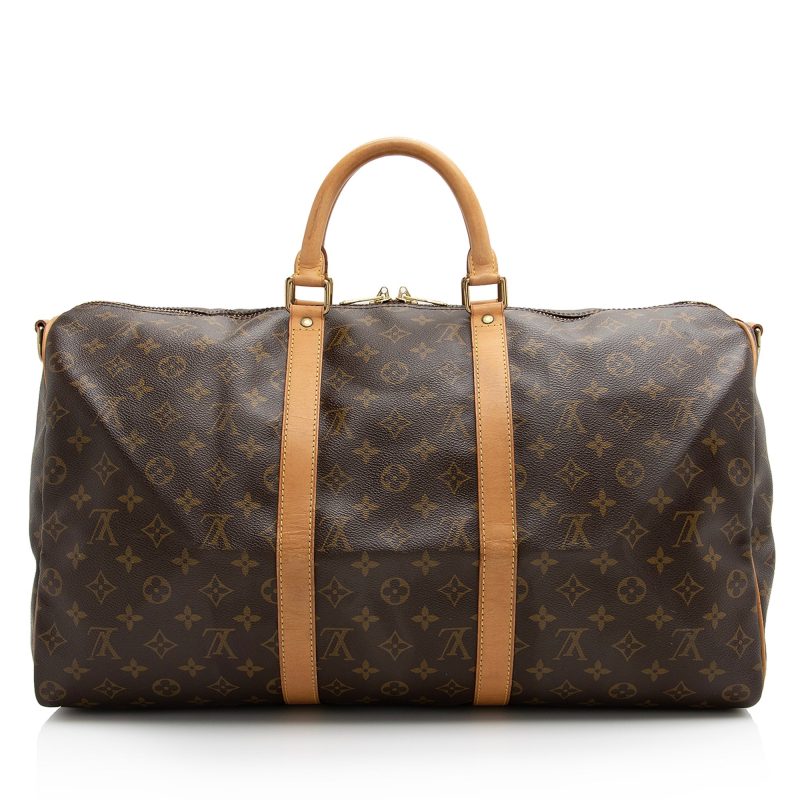 Louis Vuitton Vintage Monogram Canvas Keepall Bandouliere 50 Duffle Bag (SHF-22496) - Image 2
