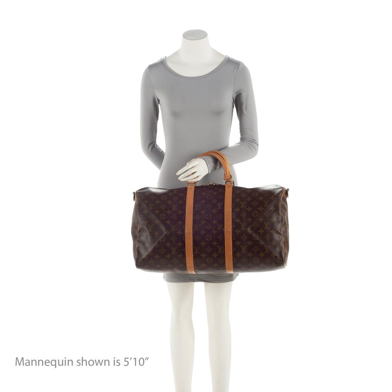 Louis Vuitton Vintage Monogram Canvas Keepall Bandouliere 50 Duffle Bag (SHF-22496) - Image 4
