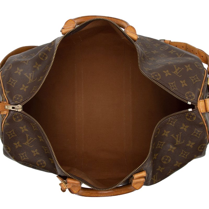Louis Vuitton Vintage Monogram Canvas Keepall Bandouliere 50 Duffle Bag (SHF-3GGL8o) - Image 6