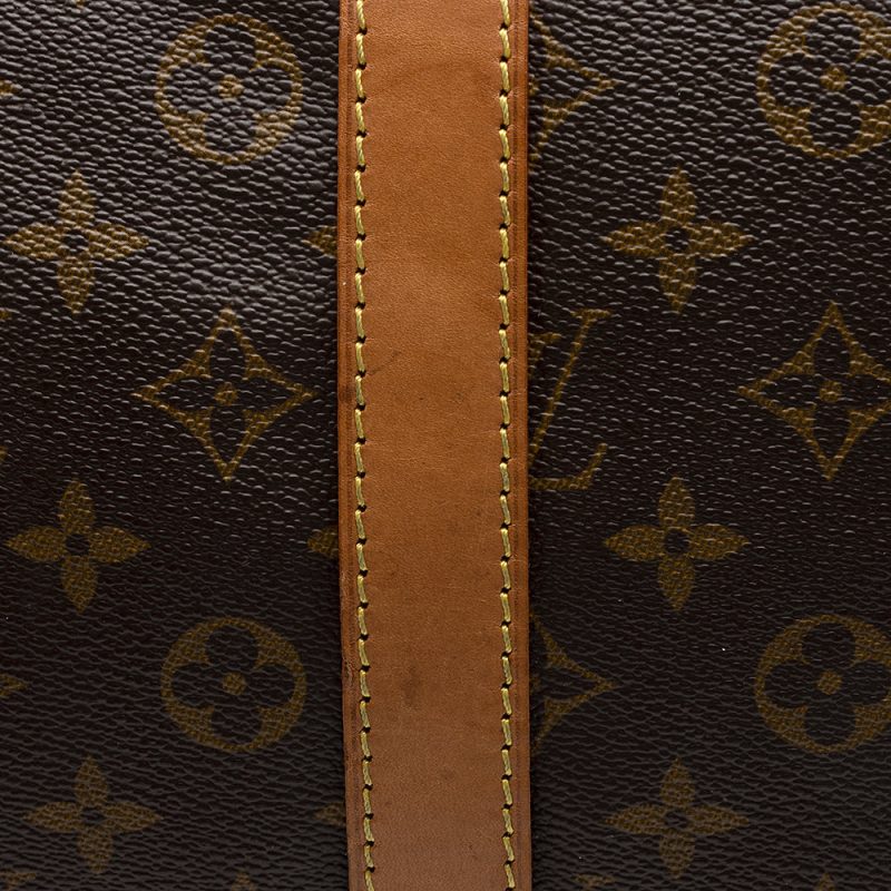 Louis Vuitton Vintage Monogram Canvas Keepall Bandouliere 55 Duffel Bag (SHF-21498) - Image 19