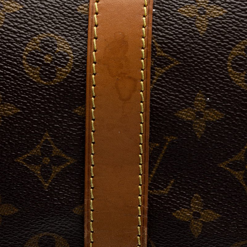 Louis Vuitton Vintage Monogram Canvas Keepall Bandouliere 55 Duffel Bag (SHF-21498) - Image 16