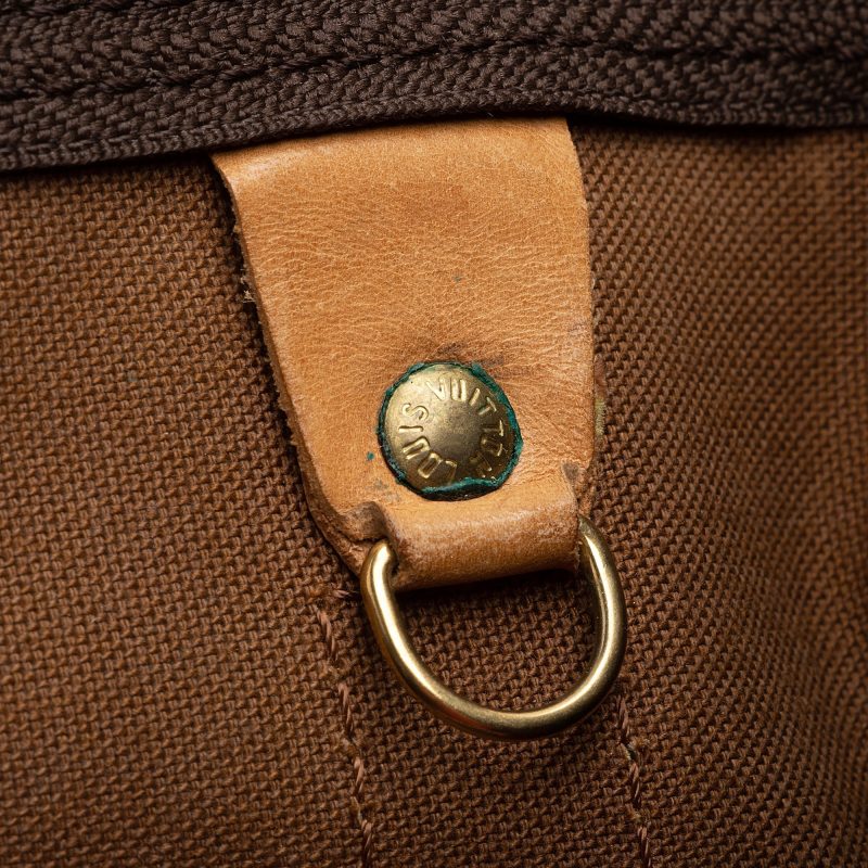 Louis Vuitton Vintage Monogram Canvas Keepall Bandouliere 55 Duffle Bag (SHF-22615) - Image 10