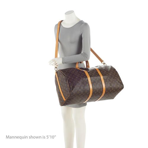 Louis Vuitton Vintage Monogram Canvas Keepall Bandouliere 55 Duffle Bag (SHF-22615) - Image 4