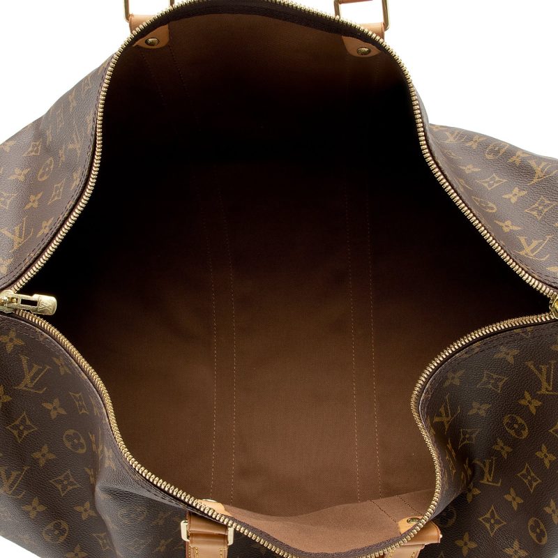 Louis Vuitton Vintage Monogram Canvas Keepall Bandouliere 55 Duffle Bag (SHF-22479) - Image 6