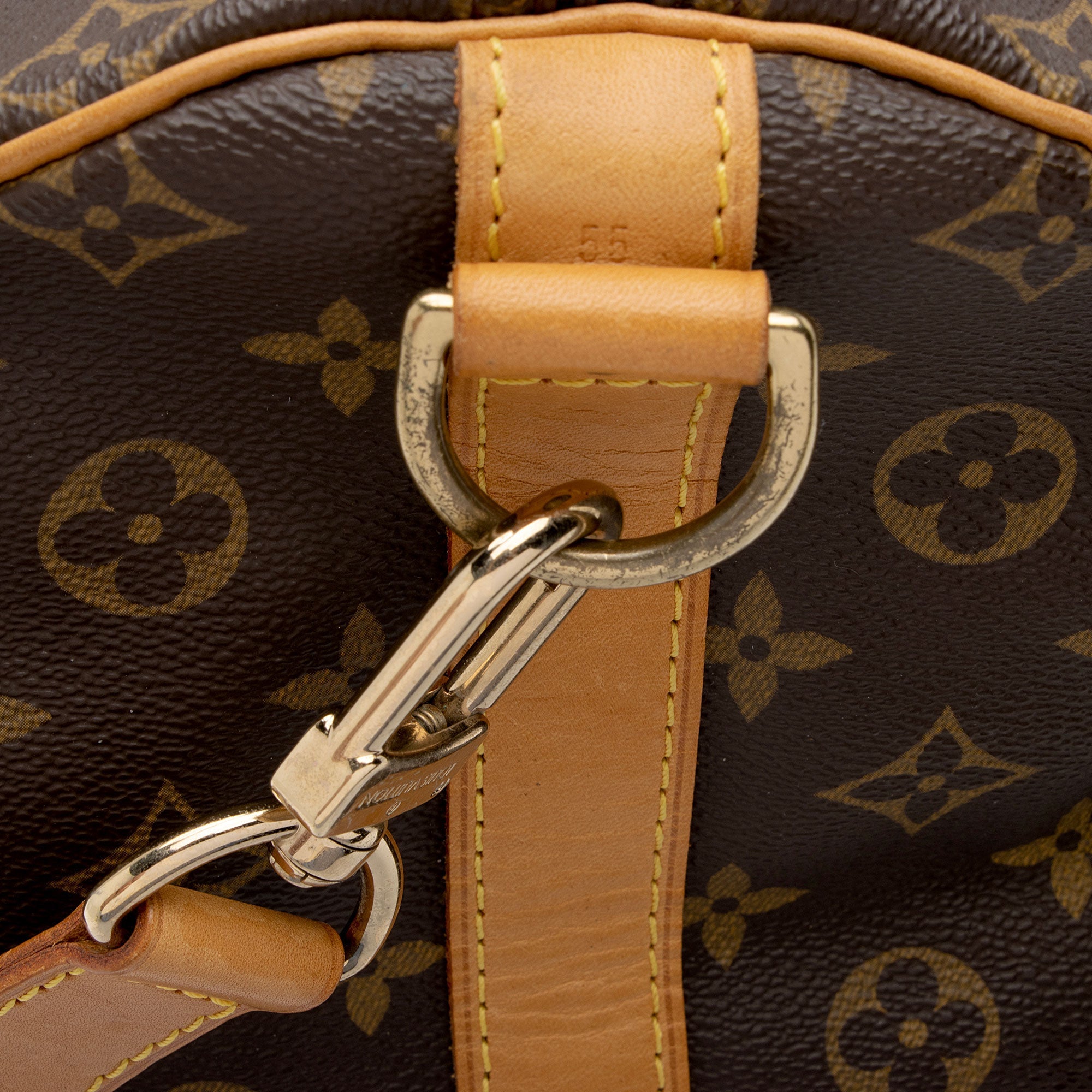Louis Vuitton Vintage Monogram Canvas Keepall Bandouliere 55 Duffle Bag (SHF-g634Q4) - Image 10