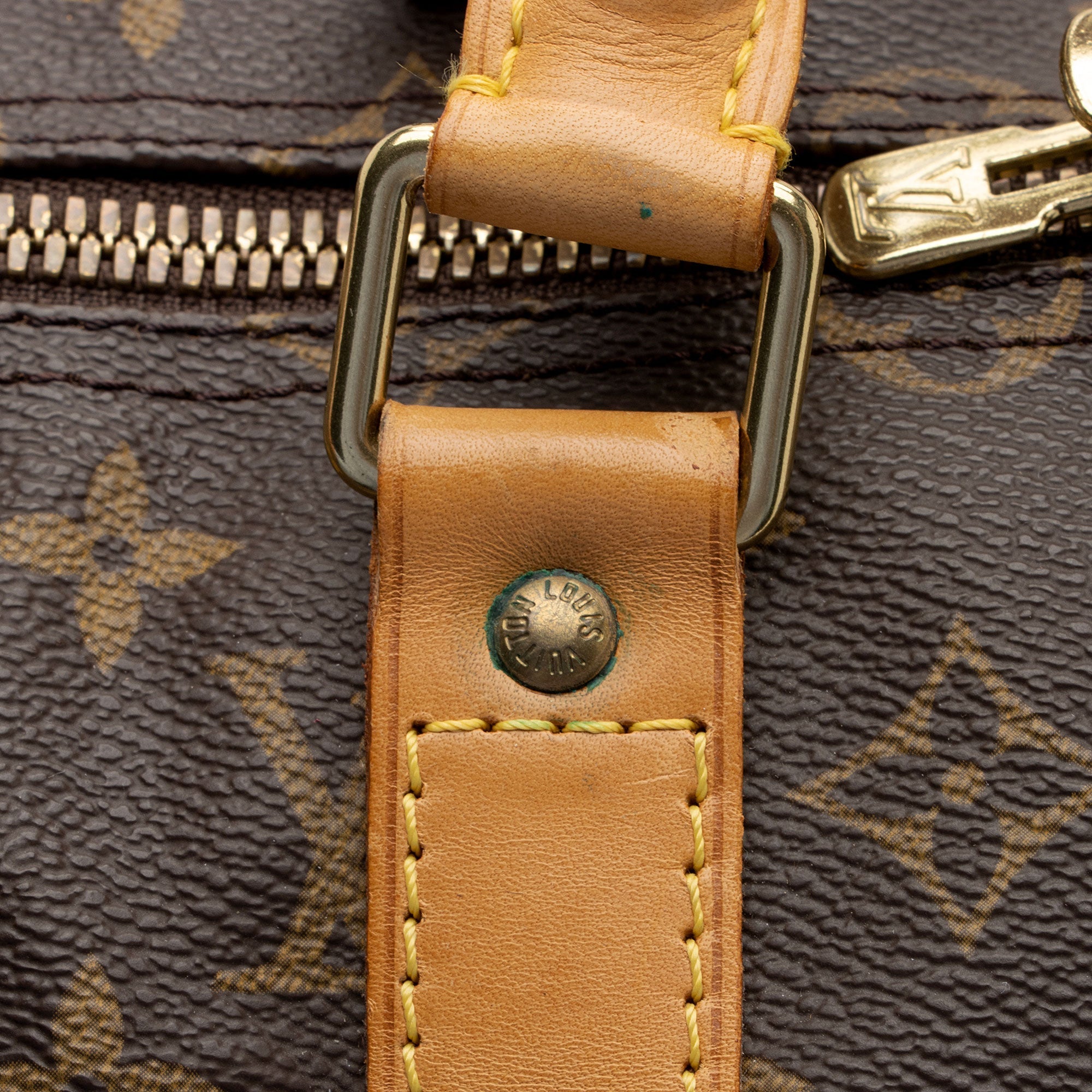 Louis Vuitton Vintage Monogram Canvas Keepall Bandouliere 55 Duffle Bag (SHF-g634Q4) - Image 16