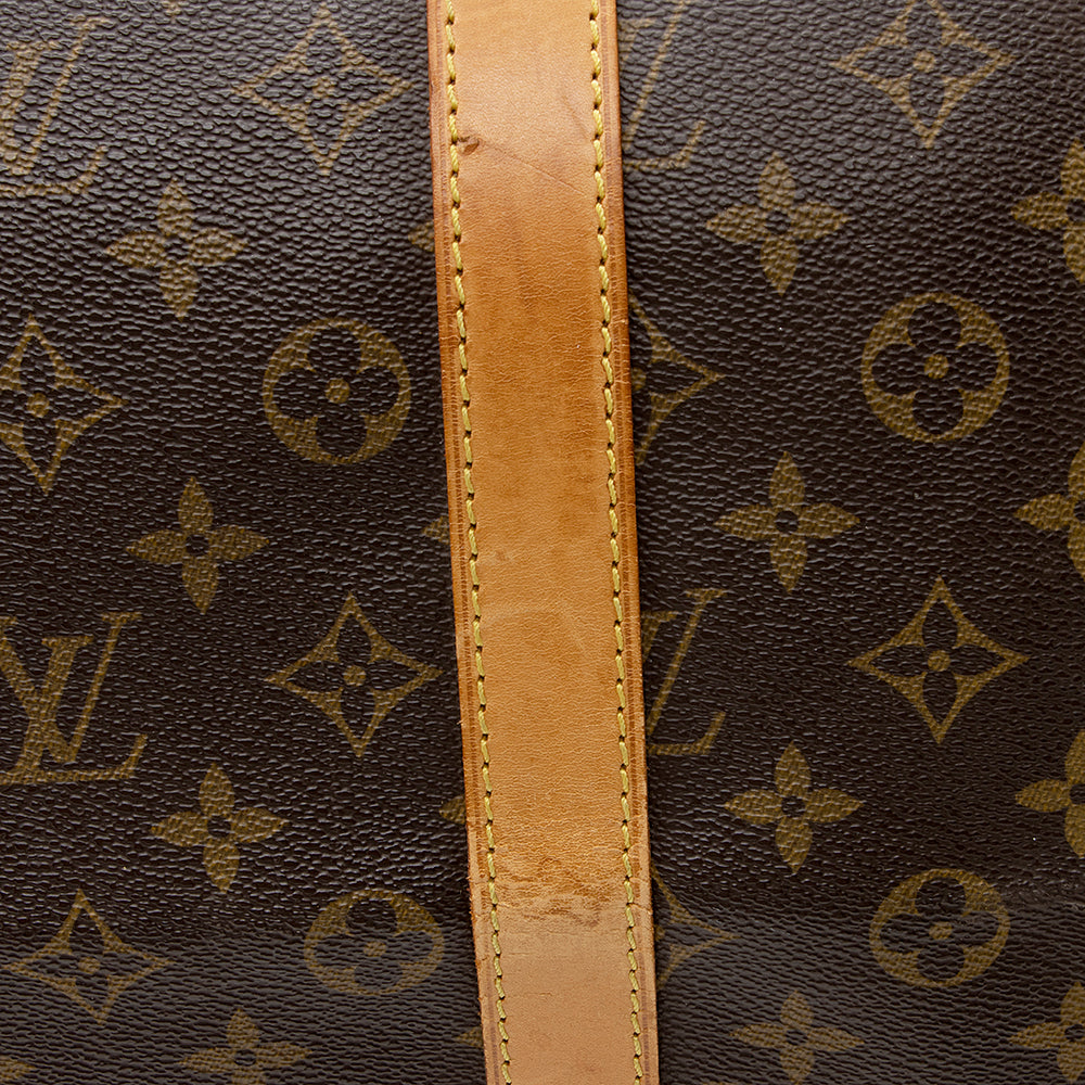 Louis Vuitton Vintage Monogram Canvas Keepall Bandouliere 55 Duffle Bag (SHF-21161) - Image 18