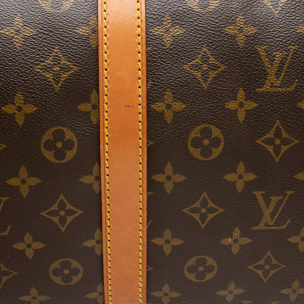 Louis Vuitton Vintage Monogram Canvas Keepall Bandouliere 60 Duffel Bag (SHF-16749) - Image 17