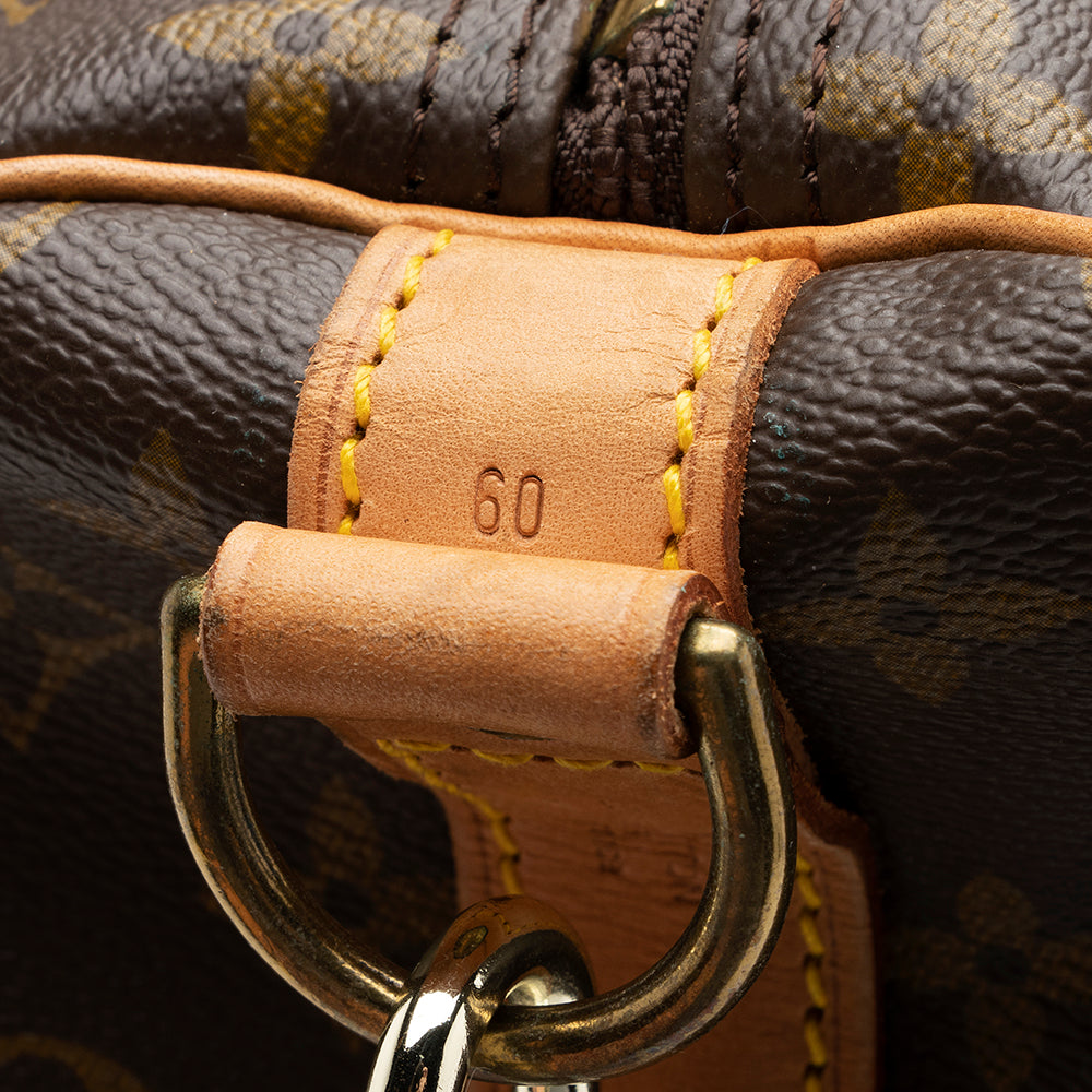Louis Vuitton Vintage Monogram Canvas Keepall Bandouliere 60 Duffel Bag (SHF-16749) - Image 7