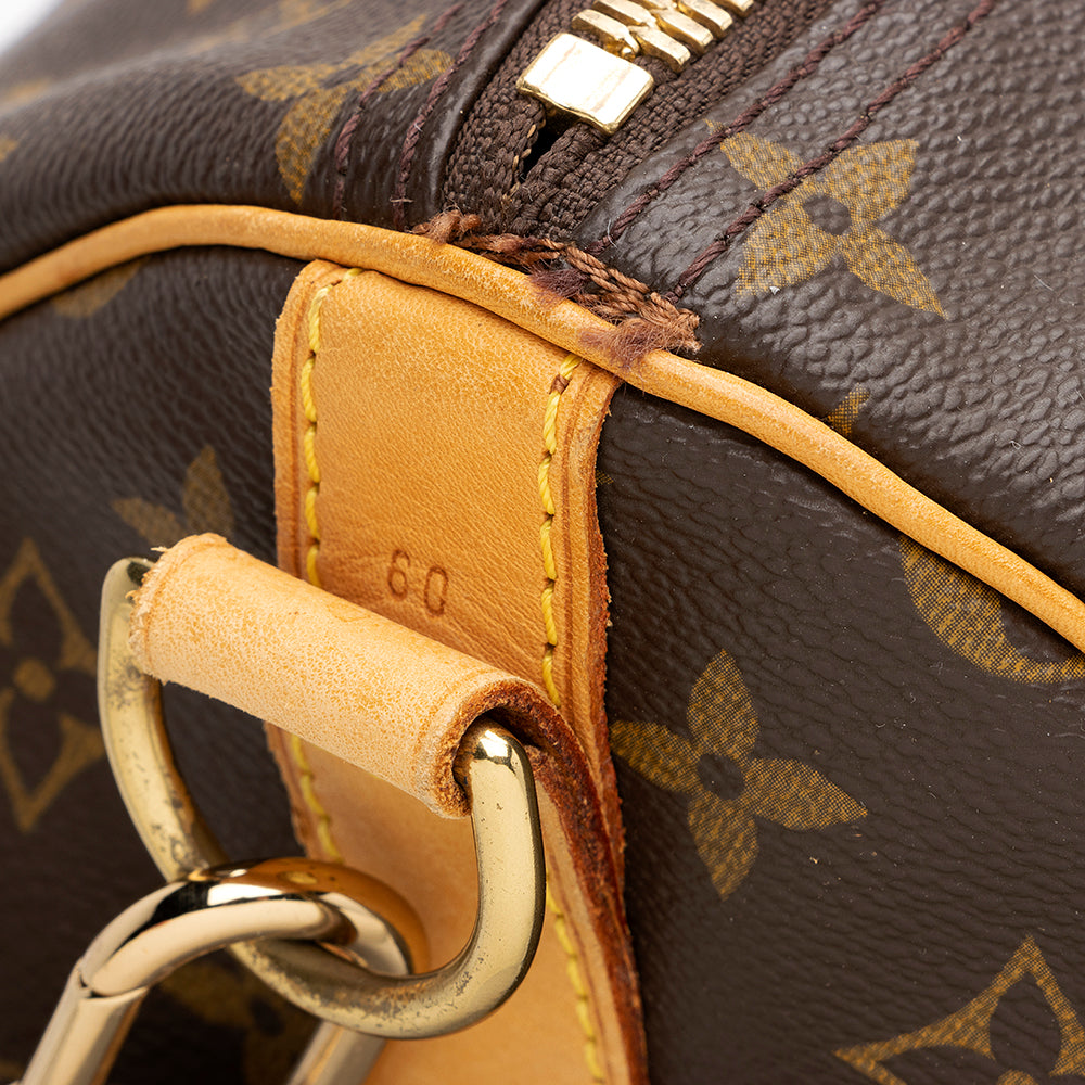 Louis Vuitton Vintage Monogram Canvas Keepall Bandouliere 60 Duffel Bag (SHF-20338) - Image 8