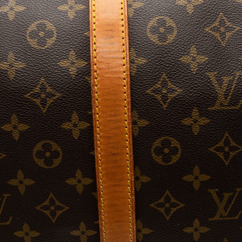 Louis Vuitton Vintage Monogram Canvas Keepall Bandouliere 60 Duffle Bag (SHF-20354) - Image 11