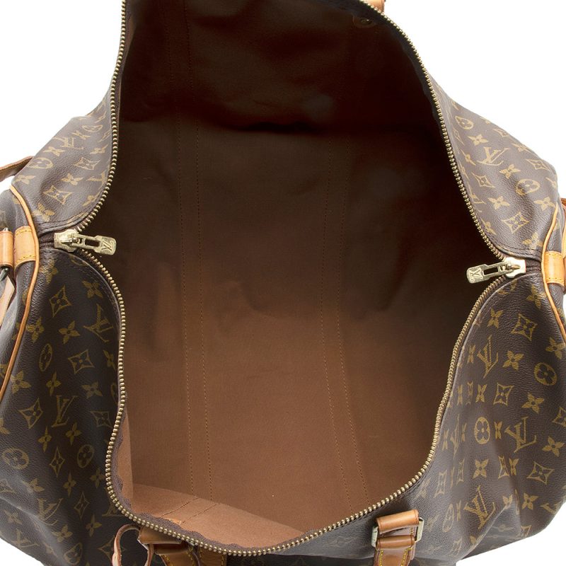 Louis Vuitton Vintage Monogram Canvas Keepall Bandouliere 60 Duffle Bag (SHF-20354) - Image 5