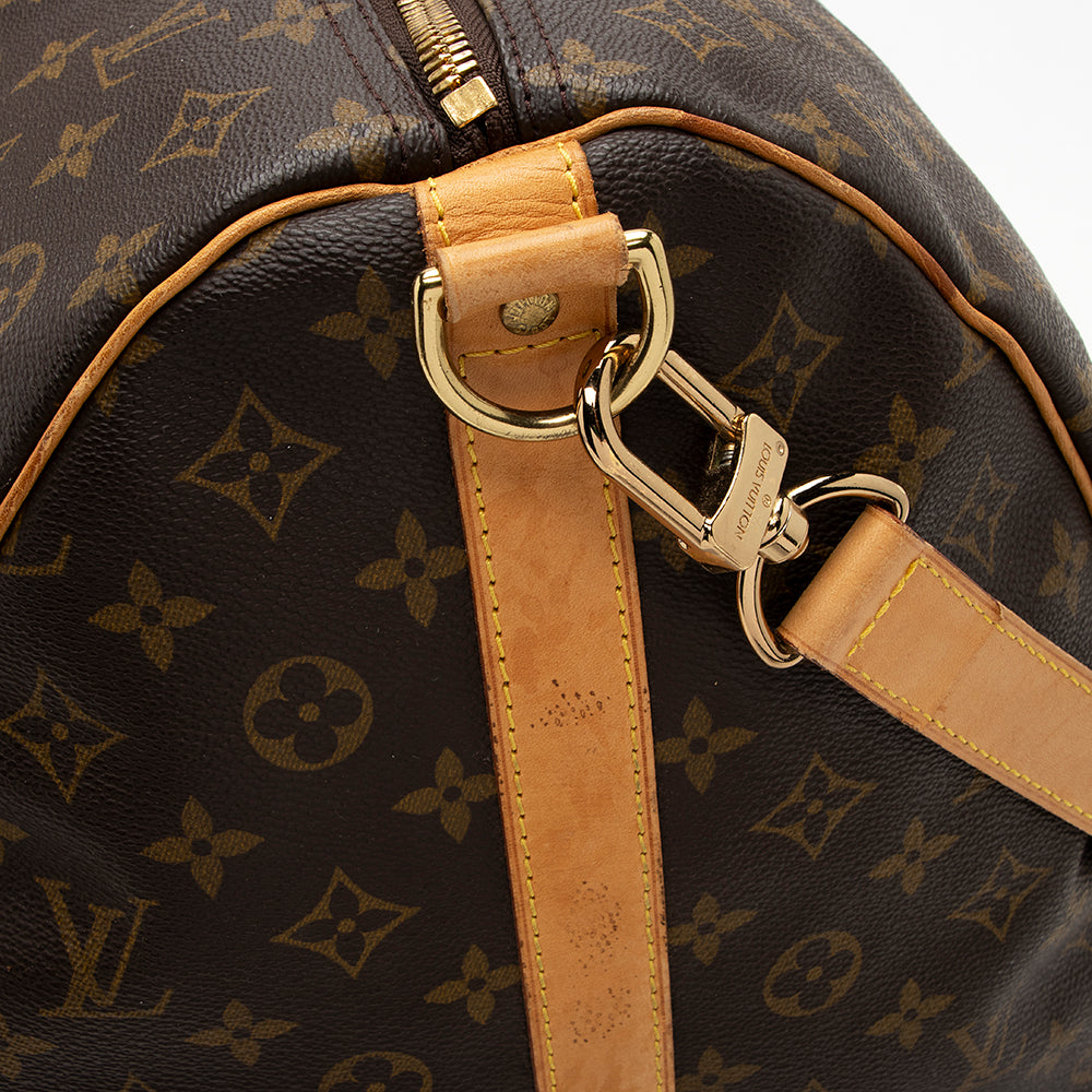Louis Vuitton Vintage Monogram Canvas Keepall Bandouliere 60 Duffel Bag (SHF-20358) - Image 11