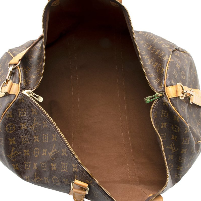 Louis Vuitton Vintage Monogram Canvas Keepall Bandouliere 60 Duffel Bag (SHF-20358) - Image 5
