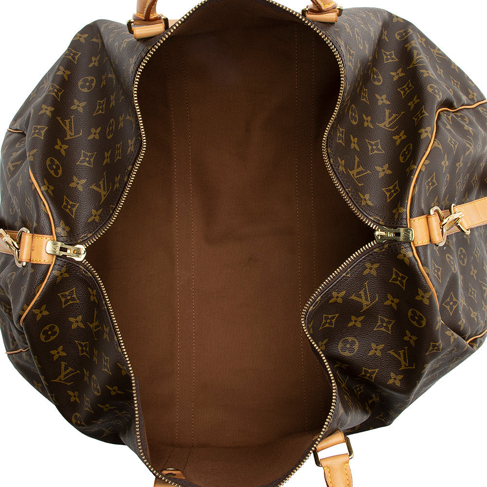 Louis Vuitton Vintage Monogram Canvas Keepall Bandouliere 60 Duffle Bag (SHF-21212) - Image 5