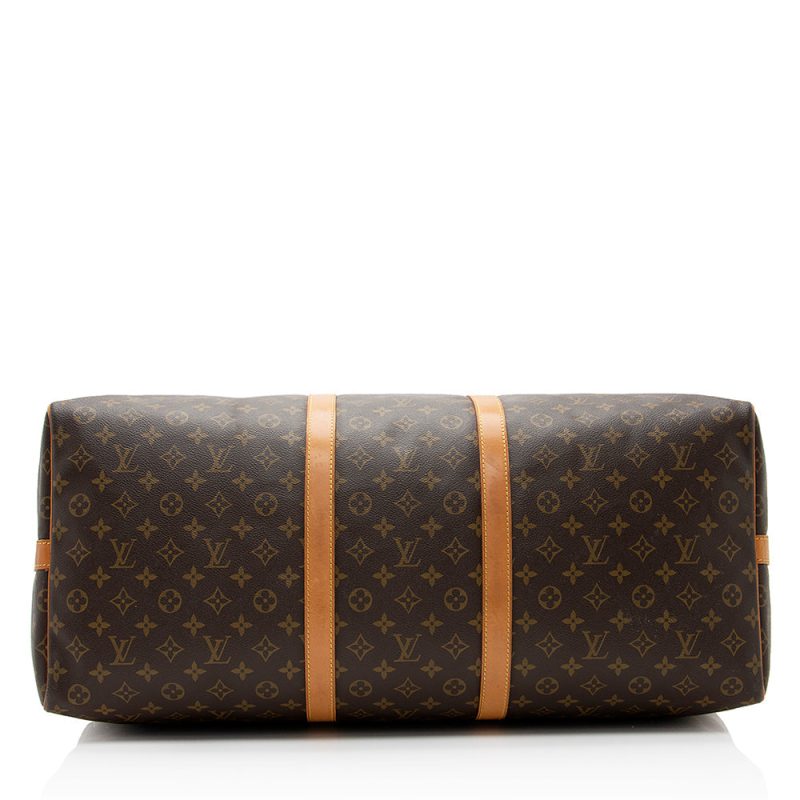 Louis Vuitton Vintage Monogram Canvas Keepall Bandouliere 60 Duffel Bag (SHF-21276) - Image 3