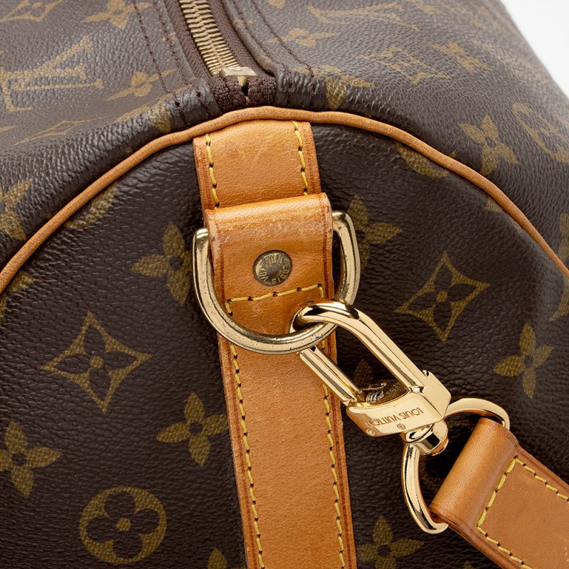 Louis Vuitton Vintage Monogram Canvas Keepall Bandouliere 60 Duffel Bag (SHF-21276) - Image 14