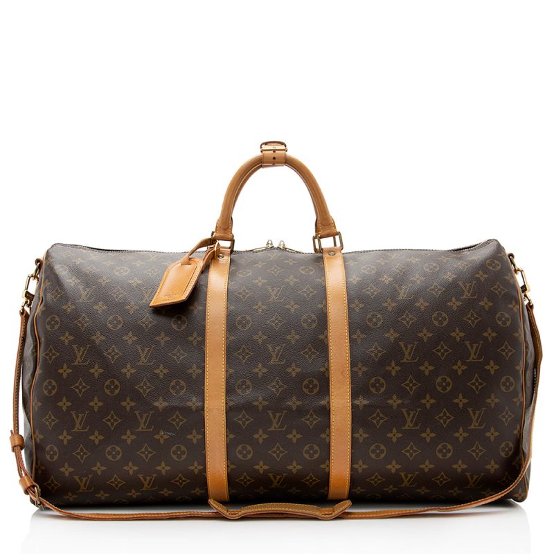 Louis Vuitton Vintage Monogram Canvas Keepall Bandouliere 60 Duffel Bag (SHF-21276) - Image 20
