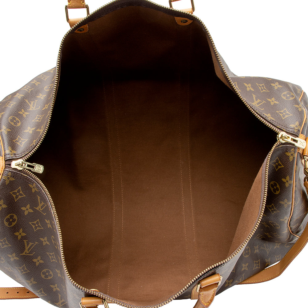 Louis Vuitton Vintage Monogram Canvas Keepall Bandouliere 60 Duffel Bag (SHF-21276) - Image 5