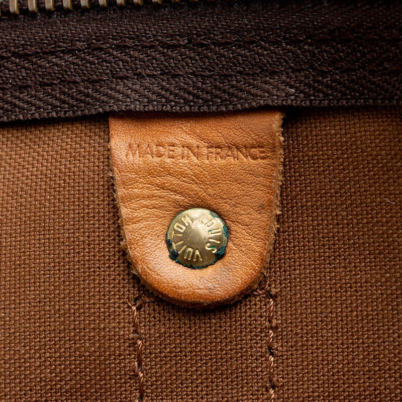 Louis Vuitton Vintage Monogram Canvas Keepall Bandouliere 60 Duffel Bag (SHF-21625) - Image 7