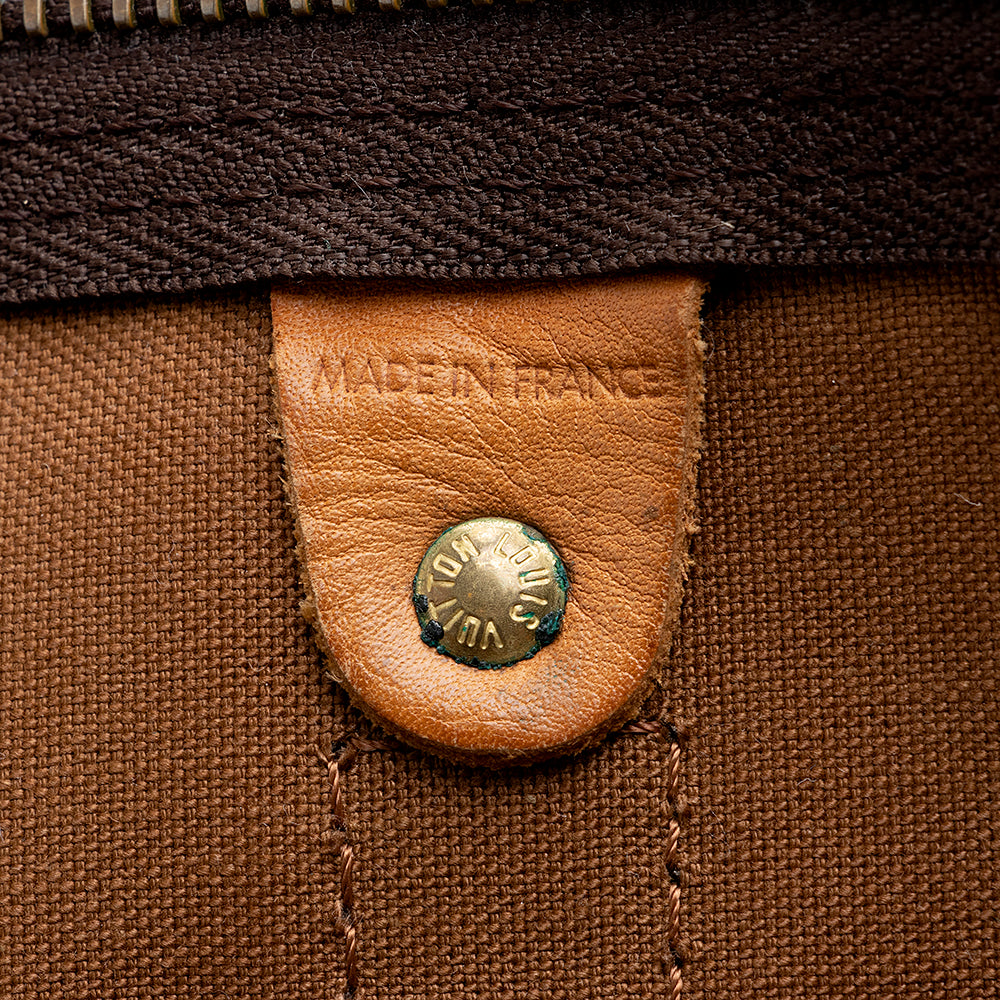 Louis Vuitton Vintage Monogram Canvas Keepall Bandouliere 60 Duffel Bag (SHF-21625) - Image 7