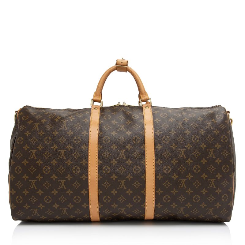 Louis Vuitton Vintage Monogram Canvas Keepall Bandouliere 60 Duffle Bag (SHF-05Mljd) - Image 2