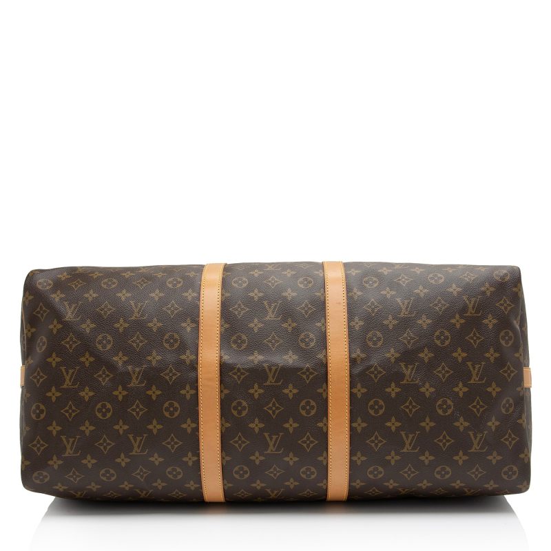 Louis Vuitton Vintage Monogram Canvas Keepall Bandouliere 60 Duffle Bag (SHF-05Mljd) - Image 3