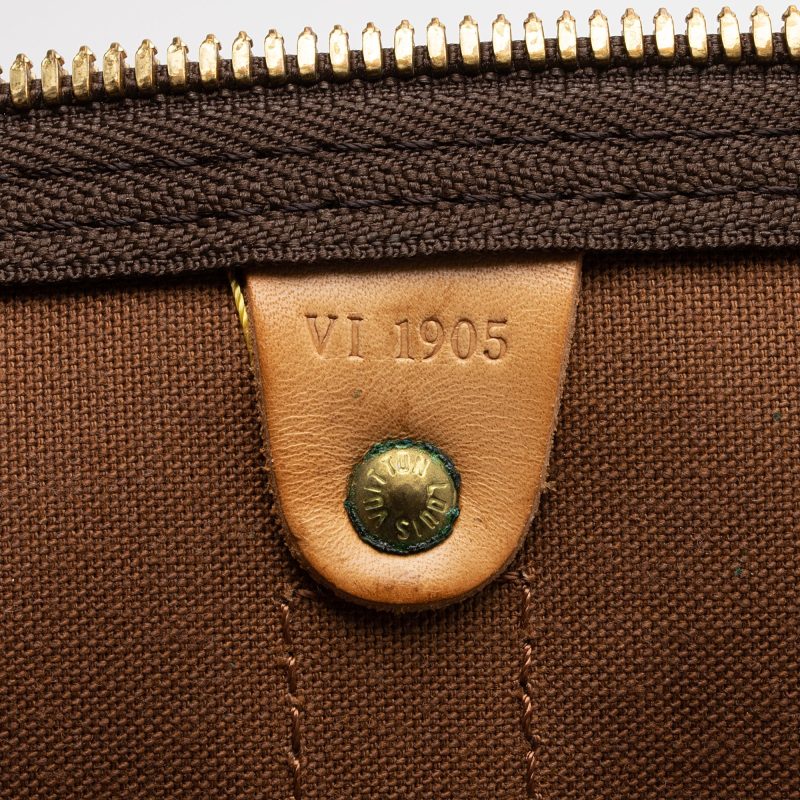 Louis Vuitton Vintage Monogram Canvas Keepall Bandouliere 60 Duffle Bag (SHF-05Mljd) - Image 5